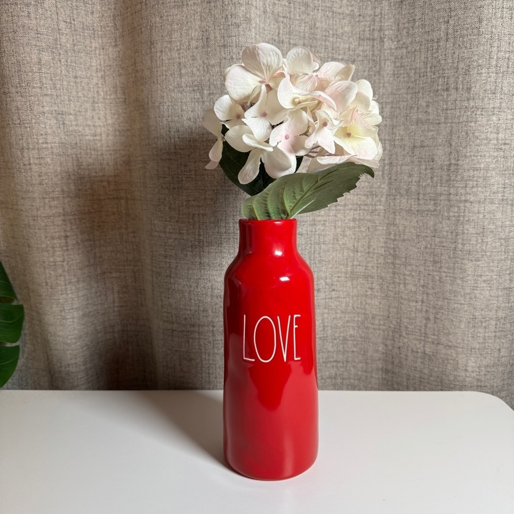 Rae Dunn Red Love Ceramic Vase